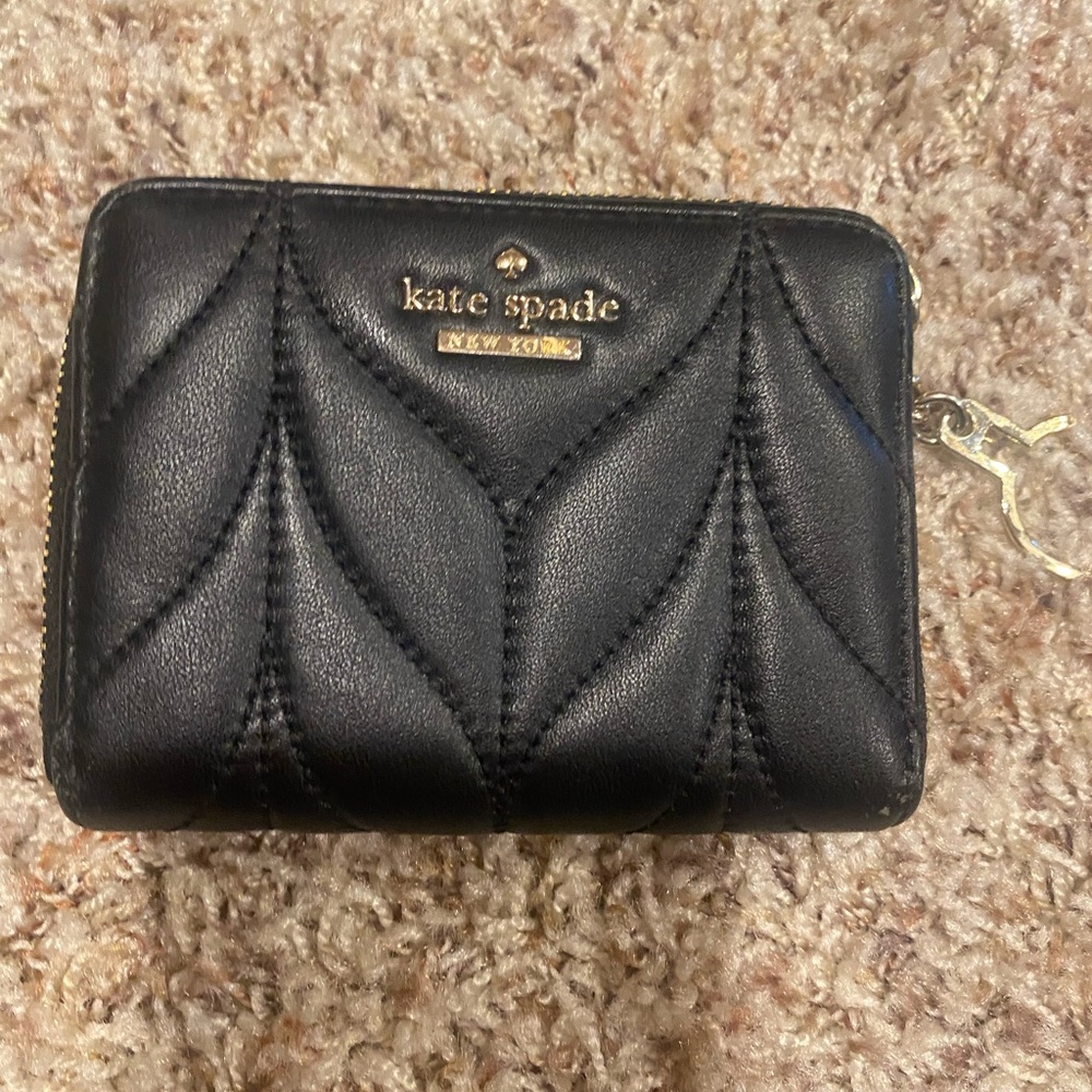 Kate Spade Black Quilted Leather Wallet